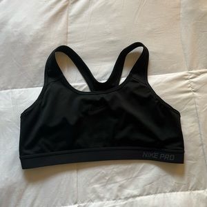 Black NikePro sports bra